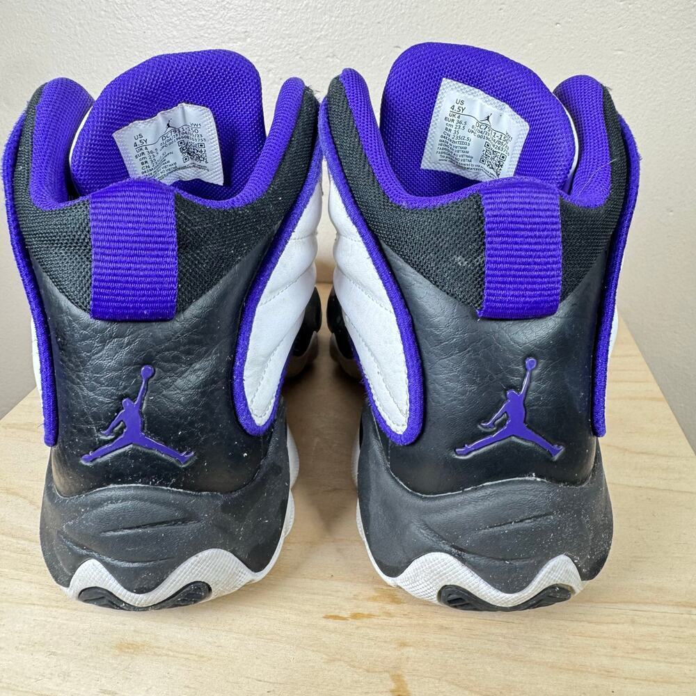 Kids Jordan Pro Strong White/Electro Purple/Black 4.5Y - Picture 5 of 8